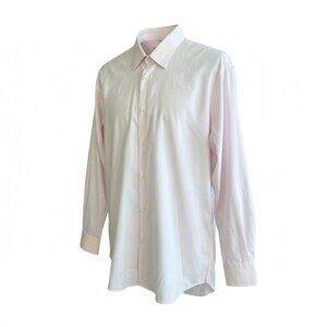 Italian Franco Ferracci Vintage Pink Long Sleeve Dress Shirt Size 16.5